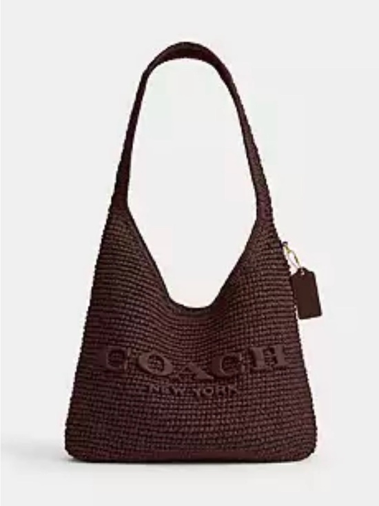 Coach Handbags - Coach Brooklyn Shoulder Bag 28 (STRAW, BRASS/MAPLE)